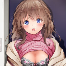 This is a pixiv picture whose title is もう！玄関じゃなくてベッドまで連れてって…！.