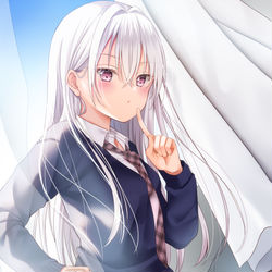 This is a pixiv picture whose title is 「隣人はえっちな美少女②」.