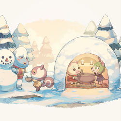 This is a pixiv picture whose title is かまくら.