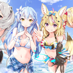 This is a pixiv picture whose title is BLUE CLAPPER.