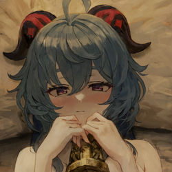 This is a pixiv picture whose title is 甘雨.