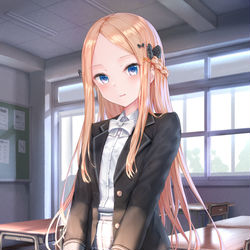 This is a pixiv picture whose title is 制服なアビーちゃんと移動教室.