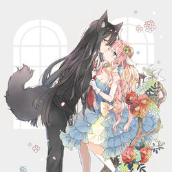 This is a pixiv picture whose title is 羊姫×狼執事.