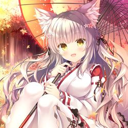 This is a pixiv picture whose title is 🍁✨🦊✨🍁.