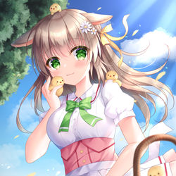 This is a pixiv picture whose title is ピクニック！🐰🐥.