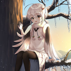 This is a pixiv picture whose title is ダルマエナガ.