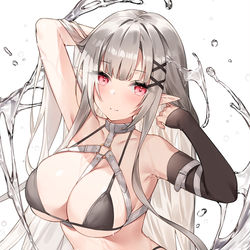This is a pixiv picture whose title is 白サキュバス.