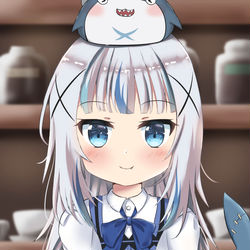 This is a pixiv picture whose title is ラビットハウスのサメ.