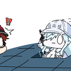 This is a pixiv picture whose title is 白血球お姉さん.