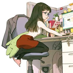 This is a pixiv picture whose title is 坐好 / 座りなさい.