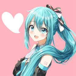 This is a pixiv picture whose title is ポニテミクちゃん.
