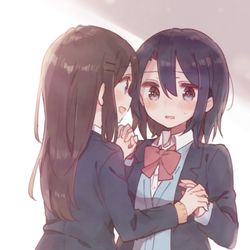 This is a pixiv picture whose title is 「照れたら負けね？」.