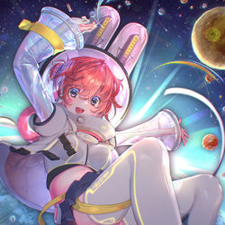 This is a pixiv picture whose title is 🐇🌕.