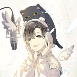 This is a pixiv picture whose title is 天使の歌声.