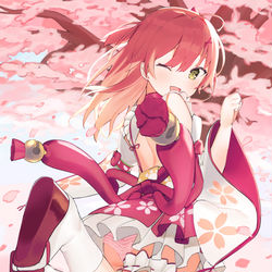 This is a pixiv picture whose title is サクラカゼ.