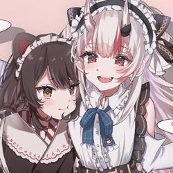 This is a pixiv picture whose title is おにべろす💘.