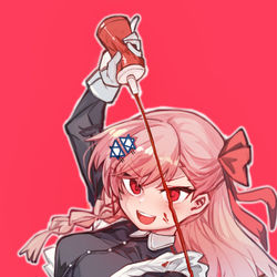 This is a pixiv picture whose title is Maid Negev ♥♥♥.