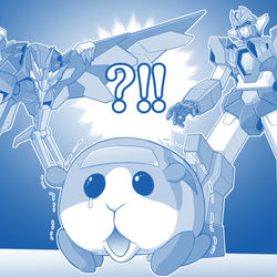 This is a pixiv picture whose title is 『みんな聞こえる？その三機は合体できるみたいなの！』.