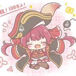 This is a pixiv picture whose title is 船長さん100万人！！🏴‍☠️.