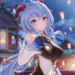 This is a pixiv picture whose title is 甘雨.