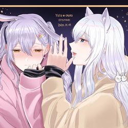 This is a pixiv picture whose title is お泊まり会で愛してるよゲーム.