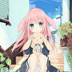 This is a pixiv picture whose title is うさみみ.