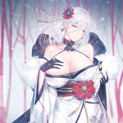 This is a pixiv picture whose title is 雪中.