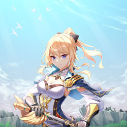 This is a pixiv picture whose title is ジン(原神).