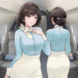 This is a pixiv picture whose title is エアサービス.
