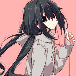 This is a pixiv picture whose title is 「ん、聴く？」.