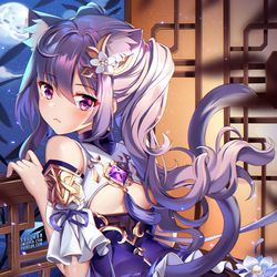 This is a pixiv picture whose title is Kitty Keqing.