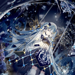 This is a pixiv picture whose title is 「闇の中に輝く一つの光」.