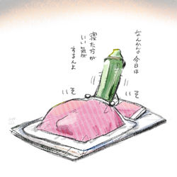 This is a pixiv picture whose title is 粘らないオクラ　ほかツイッターのイラストログ.