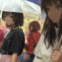 This is a pixiv picture whose title is < 仐 >.