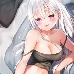 This is a pixiv picture whose title is 『隣人はえっちな美少女⑤』.