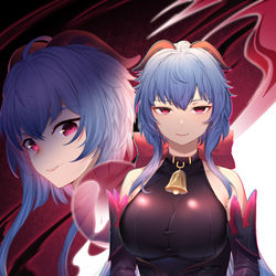This is a pixiv picture whose title is 黑化甘雨.