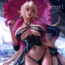 This is a pixiv picture whose title is Cybperunk Peach.