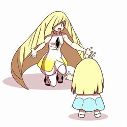 This is a pixiv picture whose title is リーリエ捕まえたっ.