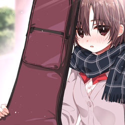 This is a pixiv picture whose title is エフェクターを出すと思ったら違うものを取り出した女の子.