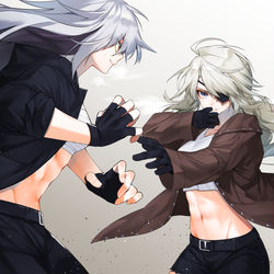 This is a pixiv picture whose title is 組手.