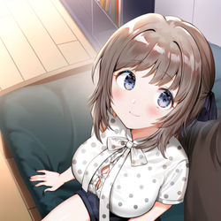 This is a pixiv picture whose title is 「目、そらしちゃダメですよ」.