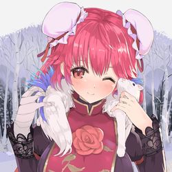 This is a pixiv picture whose title is 私のマフラー🐭.