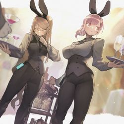 This is a pixiv picture whose title is 【強化人類アムネロ】潜入捜査【オリジナル】.