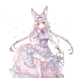 This is a pixiv picture whose title is ピンクシャンパンフォックス.