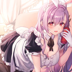 This is a pixiv picture whose title is メイド服美礼まま🦋.