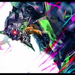 This is a pixiv picture whose title is 初号機.