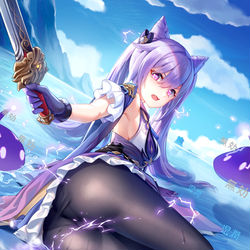 This is a pixiv picture whose title is 刻晴.