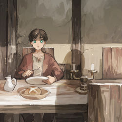 This is a pixiv picture whose title is …？.