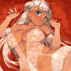 This is a pixiv picture whose title is 褐色ちゃん.