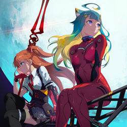This is a pixiv picture whose title is Asuka & Lanmeawko!!.